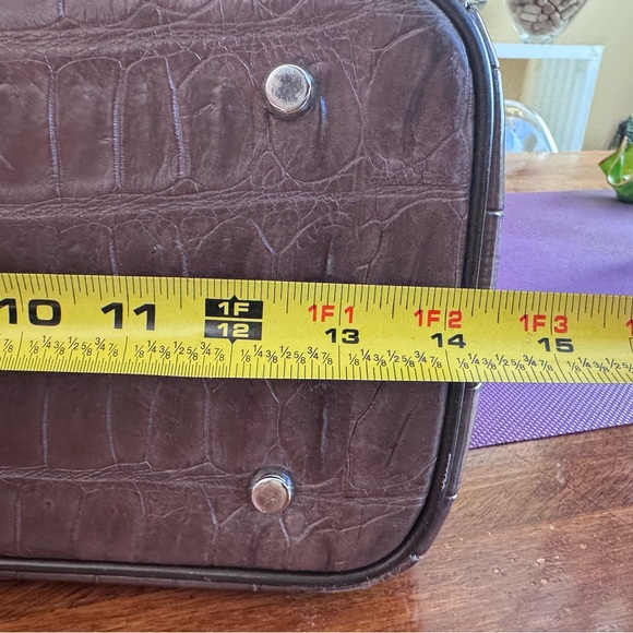 Real Crocodile leather Brown Handbag - Picture 8 of 16